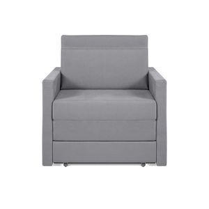 Sofá Cama Castor Solteiro Salerno Max Suede Cinza