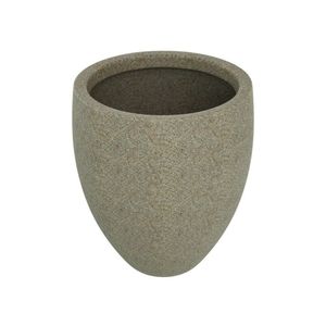 Vaso De Planta Cônico 50x50cm Polietileno Sem Prato Fibrarte Lux Telhas Bege Escuro Stone