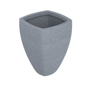Vaso De Planta Trapezoidal 60x55cm Polietileno Sem Prato Fibrarte Branco Stone