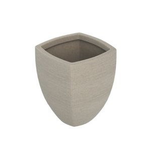 Vaso De Planta Trapezoidal 40x45cm Polietileno Sem Prato Fibrarte Bege Stone