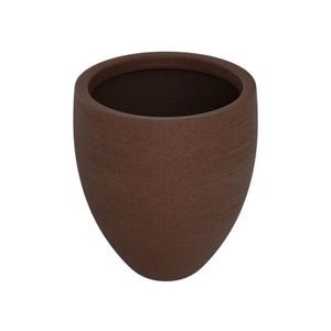 Vaso De Planta Cônico 60x55cm Polietileno Sem Prato Fibrarte Lux Telhas Marrom Stone