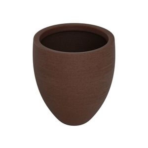 Vaso De Planta Cônico 50x50cm Polietileno Sem Prato Fibrarte Lux Telhas Marrom Stone