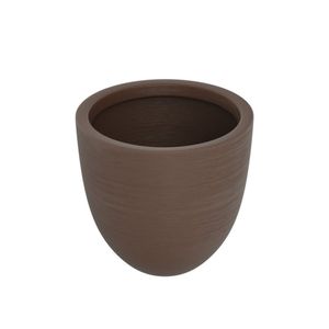 Vaso De Planta Cônico 40x45cm Polietileno Sem Prato Fibrarte Lux Telhas Marrom Café