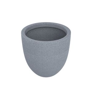 Vaso De Planta Cônico 40x45cm Polietileno Sem Prato Fibrarte Lux Telhas Branco Stone