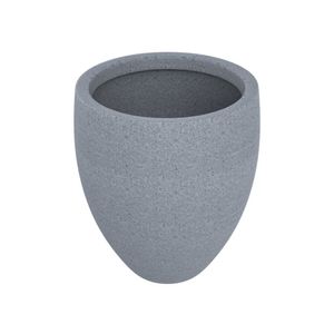 Vaso De Planta Cônico 50x50cm Polietileno Sem Prato Fibrarte Lux Telhas Branco Stone