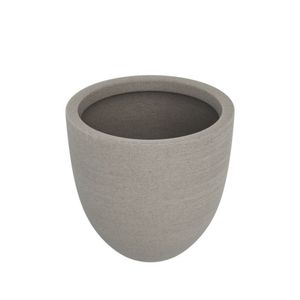 Vaso De Planta Cônico 40x45cm Polietileno Sem Prato Fibrarte Lux Telhas Bege Stone
