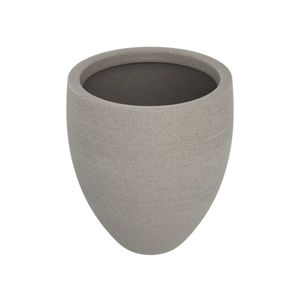 Vaso De Planta Cônico 60x55cm Polietileno Sem Prato Fibrarte Bege Stone