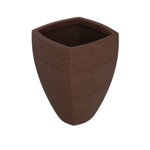 Vaso De Planta Trapezoidal 50x50cm Polietileno Sem Prato Fibrarte Marrom Stone