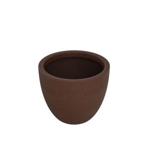 Vaso De Planta Cônico 30x36cm Polietileno Sem Prato Fibrarte Marrom Stone