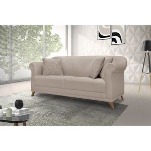 Sofá 2 Lugares 160cm Linho Arras Spezzia Decor Areia