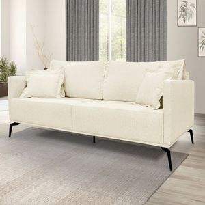 Sofá 2 Lugares 160cm Linho Lion Spezzia Decor Pérola