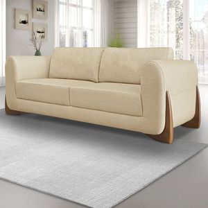 Sofá 2 Lugares 180cm Linho Djon Spezzia Decor Dourado