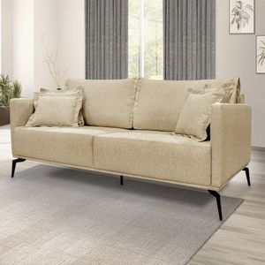 Sofá 2 Lugares 160cm Linho Lion Spezzia Decor Dourado