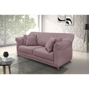 Sofá 2 Lugares 160cm Veludo Arras Spezzia Decor Uva