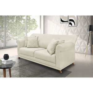 Sofá 2 Lugares 160cm Veludo Arras Spezzia Decor Bege