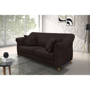 Sofá 2 Lugares 180cm Suede Arras Spezzia Decor Café