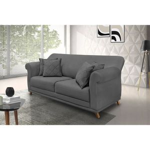Sofá 2 Lugares 160cm Suede Arras Spezzia Decor Cinza