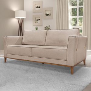 Sofá 2 Lugares 190cm Linho Brest Spezzia Decor Areia