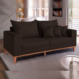 Sofá 3 Lugares 190cm Viena Suede/marrom
