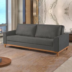 Sofá Cama Living 223cm M157 Martins Estofados Cinza Escuro