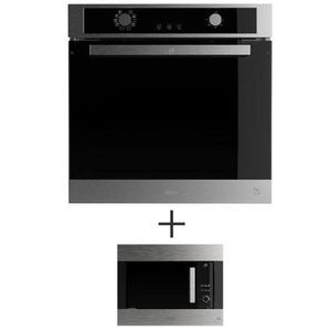 Forno Eletrico Embutir Oster 74l Black Inox 220v + Micro-ondas Embutir Oster 26 L Black Inox 110v