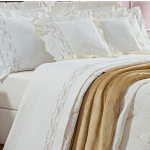 Jogo De Cama King Lisse 4 Peças Percal 200 Fios Bernadete Casa Palha