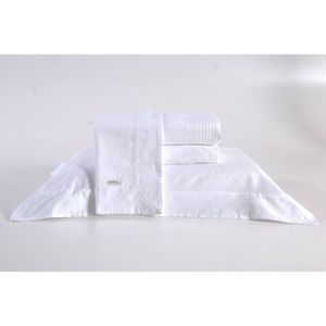Jogo De Cama King Ducale 4 Peças Percal 200 Fios Bernadete Casa Branco