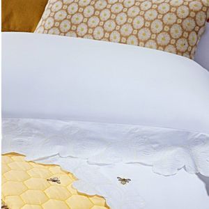 Jogo De Cama Queen Melzi 4 Peças Percal 200 Fios Bernadete Casa Amarelo