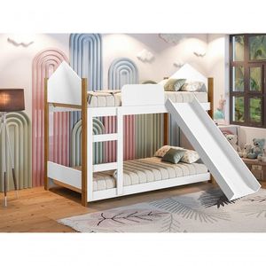 Beliche Infantil Magia Branco Grenat Com Escorregador - Gabrielli Móveis