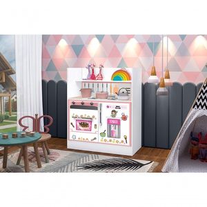 Porta Brinquedos Cozinha Infantil Magia Branco- Gabrielli Móveis