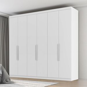 Guarda Roupa Casal 6 Portas 4 Gavetas Evidence Plus Branco Absoluto