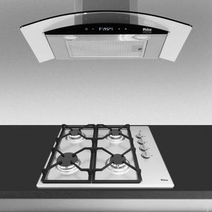 Kit Philco Cooktop 4 Bocas Inox PCT04I e Coifa de Parede PCO60ICT 127V