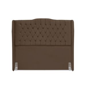 Cabeceira De Cama Box Queen 160 Cm Dubai Premium - Veludo Marrom