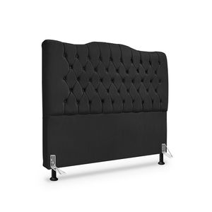 Cabeceira De Cama Box Casal 140cm Dunas - Veludo Preto