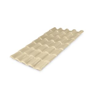 Telha Pvc Colonial 88X262Cm Lux Telhas Marfim