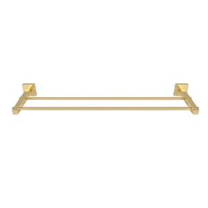 Porta Toalha De Banho Duplo 51Cm Inox Square Ducon Metais Gold