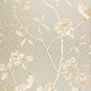 Papel De Parede Vinilico Book Amalfirolo 53cmx10m Flores Cinza/bege