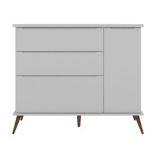 Cômoda Infantil Com 1 Portas E 3 Gavetas Melinda Cor Cinza Phoenix Baby