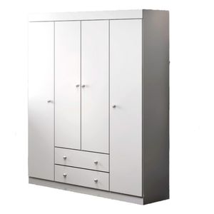 Guarda Roupa Infantil Com 4 Porta E 2 Gavetas Helena Cor Branco Phoenix Baby