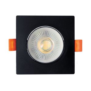 Spot Led Quadrado De Embutir Easy 7w Preto Bivolt Llum 6500k Luz Fria