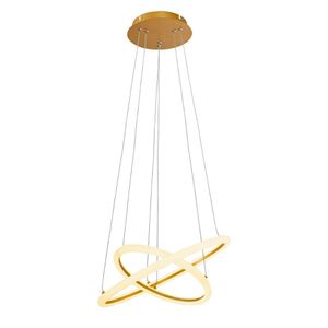 Lustre Pendente Space Orbital Double Led 39w 3000k Luz Amarela Bivolt 3000k Luz Quente