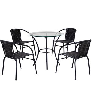 Jogo De Mesa Com Tampo 4 Cadeiras Happy Hour área Gourmet Panero