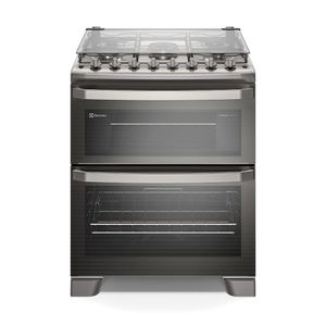Fogão 5 Bocas Electrolux Cinza Experience Com Duplo Forno, Perfectcook360 E Vapor Bake (fe5dc)