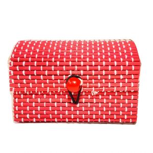 30 Mini Caixas De Bambu Porta Joias Anel Colar Brincos Caixas De Armazenamento Qualidade Vermelho