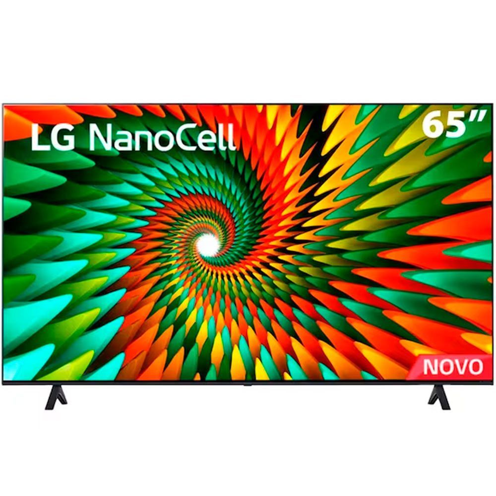 Smart Tv 65 4k Lg Nanocell 65nano77sra Bluetooth, Thinq Ai, Alexa, Google Assistente, Airplay, 3 Hdmis Preto Bivolt