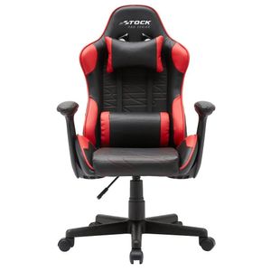 Cadeira Gamer Giratória Infantil Stock Car Blume Office Poliuretano (Pu) Preto Vermelho Base Rodizio
