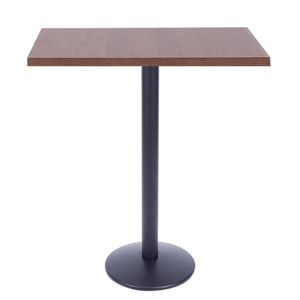 Mesa Bistrô Zeta 111,50 Cm (Altura) Com Tampo Em Mdp Quadrado 80 Cm Imbuia