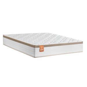 Colchão Casal Queen 158x198x27cm Branco / Bege - Suporta Até 130kg Por Pessoa Branco Nature