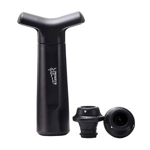 Kit Bomba Vácuo Vinho Hermética Adega Preto L'primeur Prana