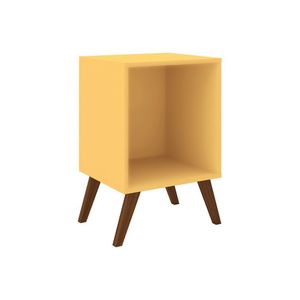 Mesa Lateral Retrô Movelbento Mdp Disa Móveis Amarelo